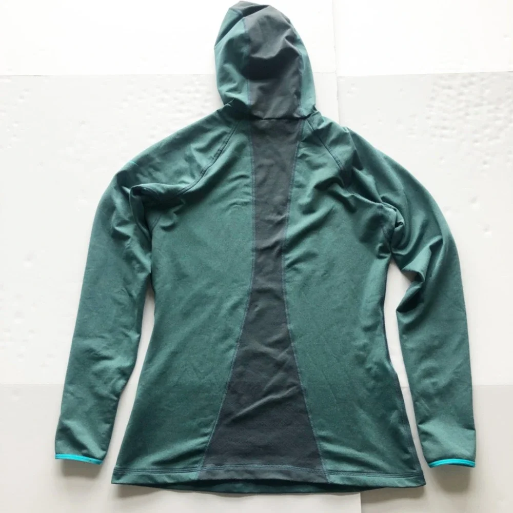 Nike Sweatshirt Womens Large Pro Hoodie Teal Green Long Sleeve